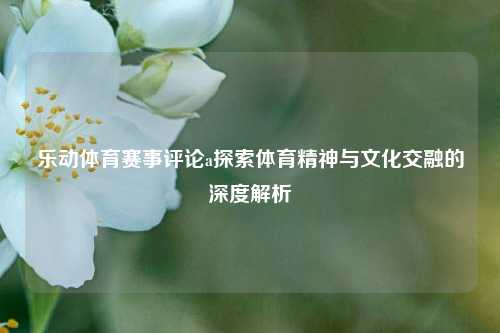 乐动体育赛事评论a探索体育精神与文化交融的深度解析