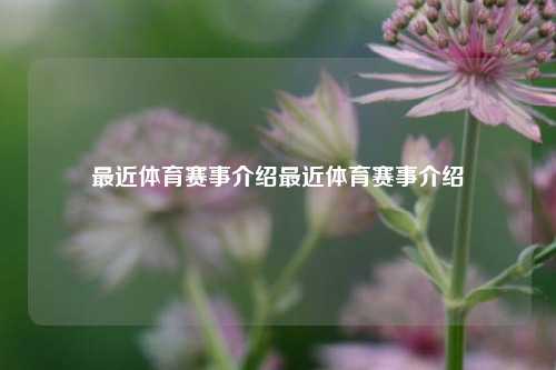 最近体育赛事介绍最近体育赛事介绍