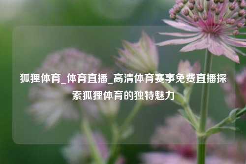 狐狸体育_体育直播_高清体育赛事免费直播探索狐狸体育的独特魅力