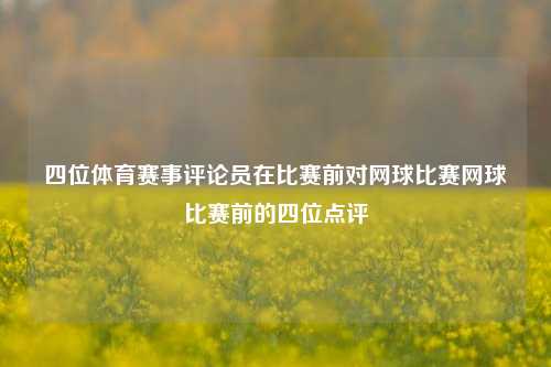 四位体育赛事评论员在比赛前对网球比赛网球比赛前的四位点评
