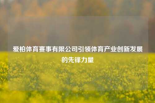 爱柏体育赛事有限公司引领体育产业创新发展的先锋力量