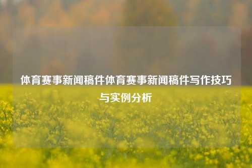 体育赛事新闻稿件体育赛事新闻稿件写作技巧与实例分析