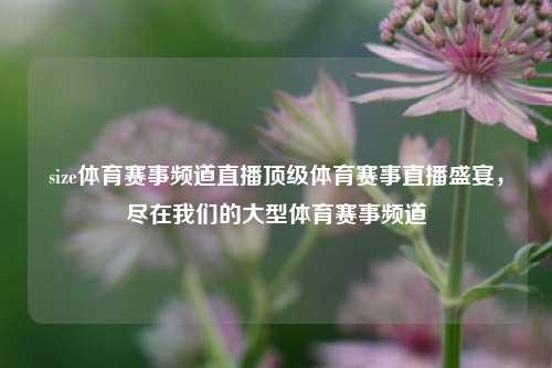 size体育赛事频道直播顶级体育赛事直播盛宴，尽在我们的大型体育赛事频道