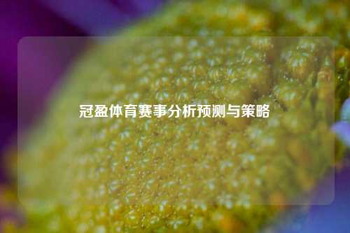 冠盈体育赛事分析预测与策略