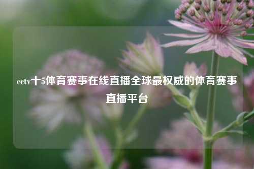 cctv十5体育赛事在线直播全球最权威的体育赛事直播平台