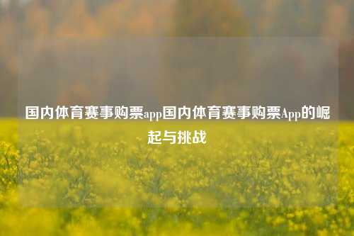 国内体育赛事购票app国内体育赛事购票App的崛起与挑战