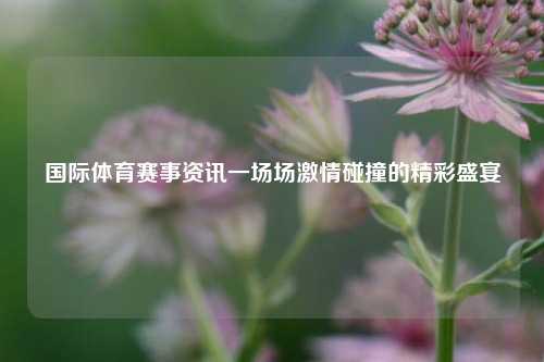 国际体育赛事资讯一场场激情碰撞的精彩盛宴